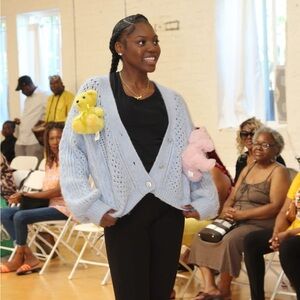 Baby Blue Teddy Bear Sweater